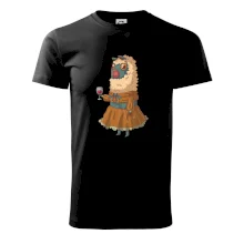 Alpaka s vínem žena