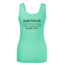 Elektrikář - hlavní jistič - Nápis na zádech