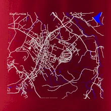 Kopřivnice - Mapa s vodními toky