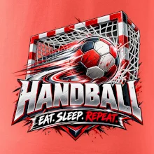 Házenkářský míč v brance eat sleep repeat