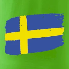 Švédsko vlajka štětkou