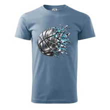 Kovový basketbalový míč s elektrickými střepy