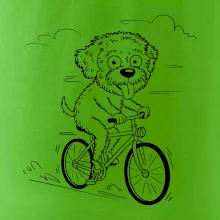 Lagotto romagnolo karikatura na kole černá