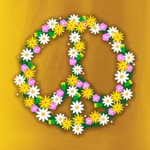 Peace symbol kopretiny