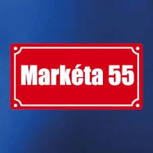 Jméno a věk - uliční cedule - červená