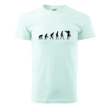 Evoluce dřevorubec - pila a kmen