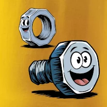 Parové triko - Šroub a matka