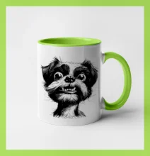 Černobílá karikatura Ši-tzu