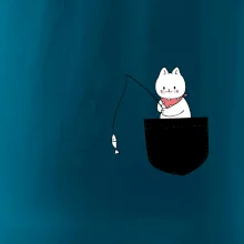 Kočka s rybou v kapse