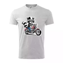 Mýval na motorce kreslený