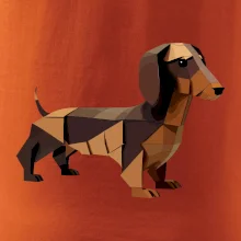 Jezevčík - slepený z papíru