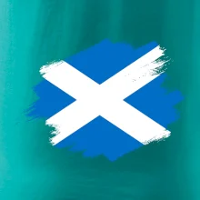 Skotská vlajka kreslená štetcem