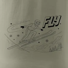 Skokan na lyžích černý obrázek FLY