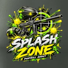 Neonový zásah splash zone paintball