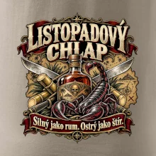 Listopadový chlap rum a ostrý štír