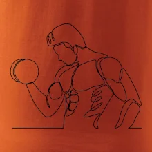 Fitness muž jedním tahem