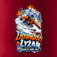 Listopadový lyžař král zasněžených svahů