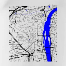 Praha Malá Strana - Mapa s vodními toky