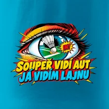 Badminton soupeř vidí aut já lajnu