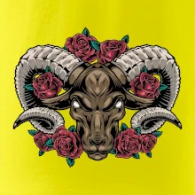 Hlava berana s růžemi