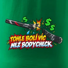 Zlomená hokejka bolí víc než bodycheck