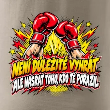 Není důležité vyhrát - komiksové červené boxerské rukavice