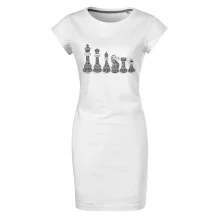 Šachové figurky v řadě - kreslené