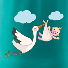 Čáp čekáme miminko - holka