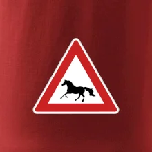 Dopravní značka - Pozor kůň běžící