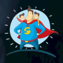 Táta superman - kluk a kluk Táta superman - kluk a kluk
