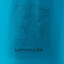 Lomnický štít - vrstevnice v obdélníku