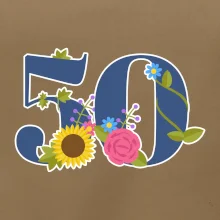 Květinové číslo kreslené - 50