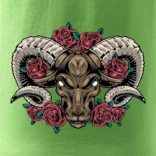 Hlava berana s růžemi