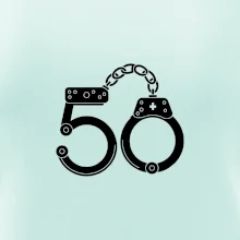 Narozeninové tričko pro policajta - pouta 50