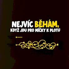 Nejvíc běhám když jdu pro míčky k plotu