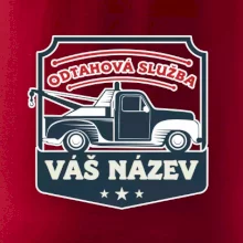Odtahová služba - erb - červený nápis