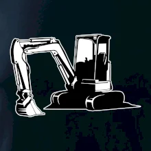 Bagr bez nápisu černobílý