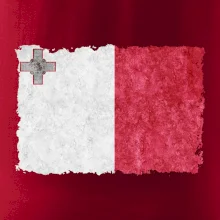 Vlajka Malta okousaná
