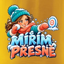Rodinná vánoční trička - Mířím přesně máma sněhová bitva