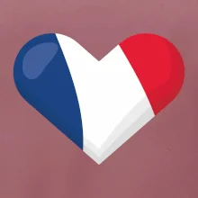 Francouzská vlajka srdce