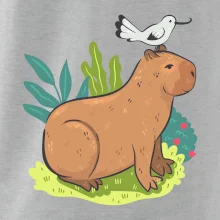 Kapybara a ptáček