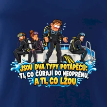 Dva typy potápěčů v neoprenu
