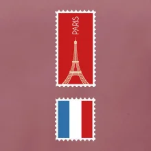 Paříž známka barevná