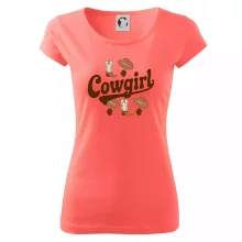 Cowgirl nápis a oblečení Cowgirl nápis a oblečení