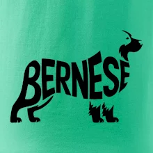 Bernese Mountain Dog nápis v těle