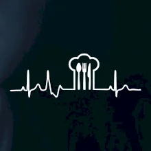 EKG kuchař čepice a příbory