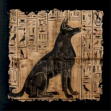 Egyptské hieroglyfy pes