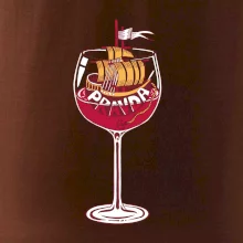 Sklenička - ve víne je pravda - červené víno (Pecka design)