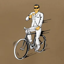 Gentleman na kole s pivem