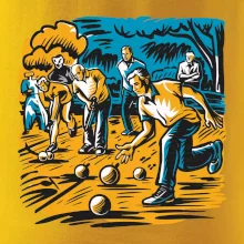 Petanque hra - modro oranžová